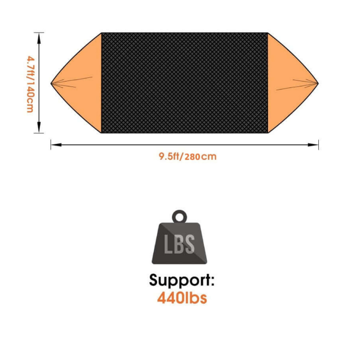 PopHammock -  Large Camping Hammock with Mosquito Net