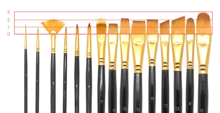 15 Oil Brush Set